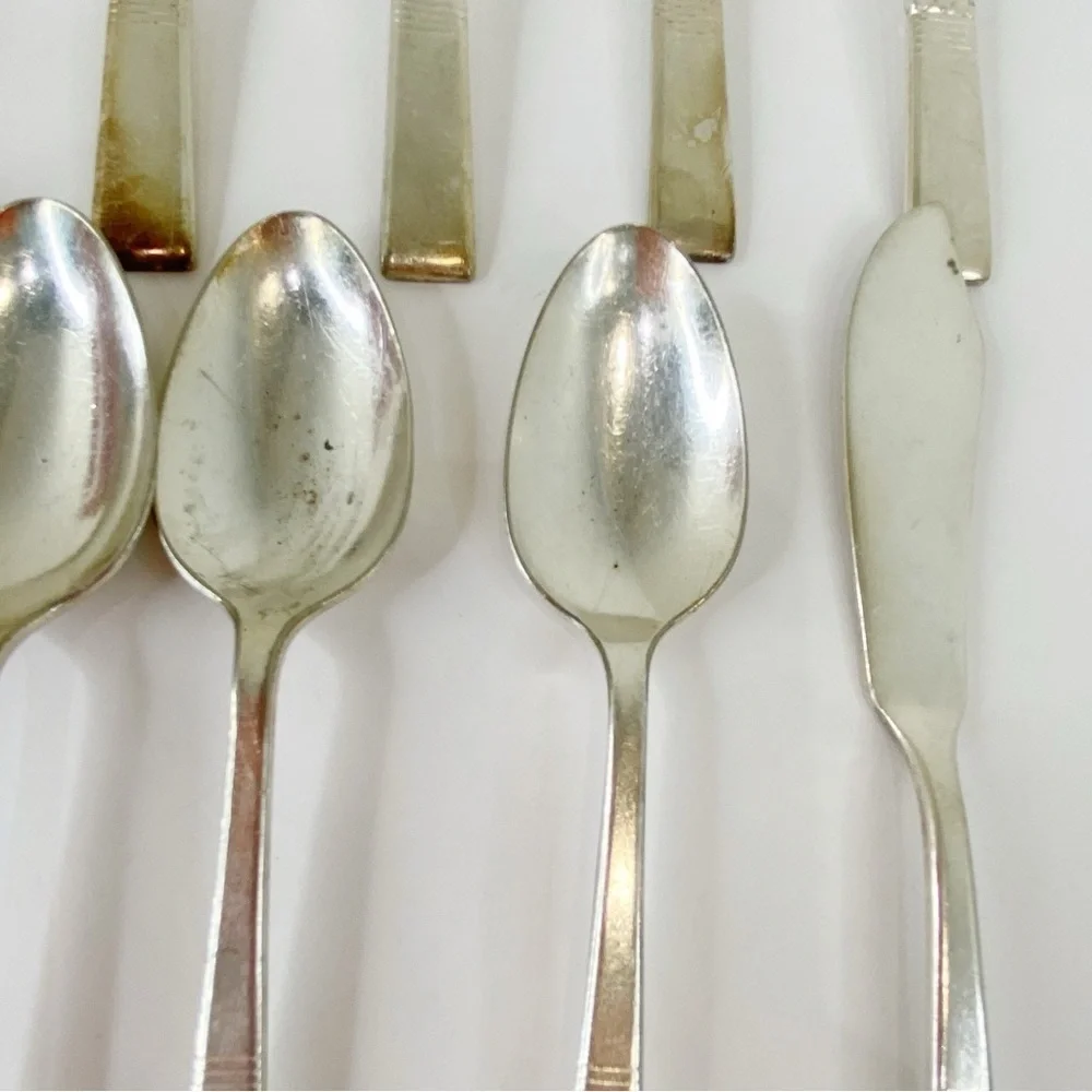 Oneida Community Silverplate 1948 Morning Star Spoons 6 TSP 7 TBSP 1 Spreader